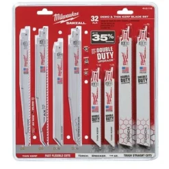 Milwaukee 32 Piece Mega Sawzall Blade Kit Bi-Metal Ax Torch Wrecker 49-22-1132