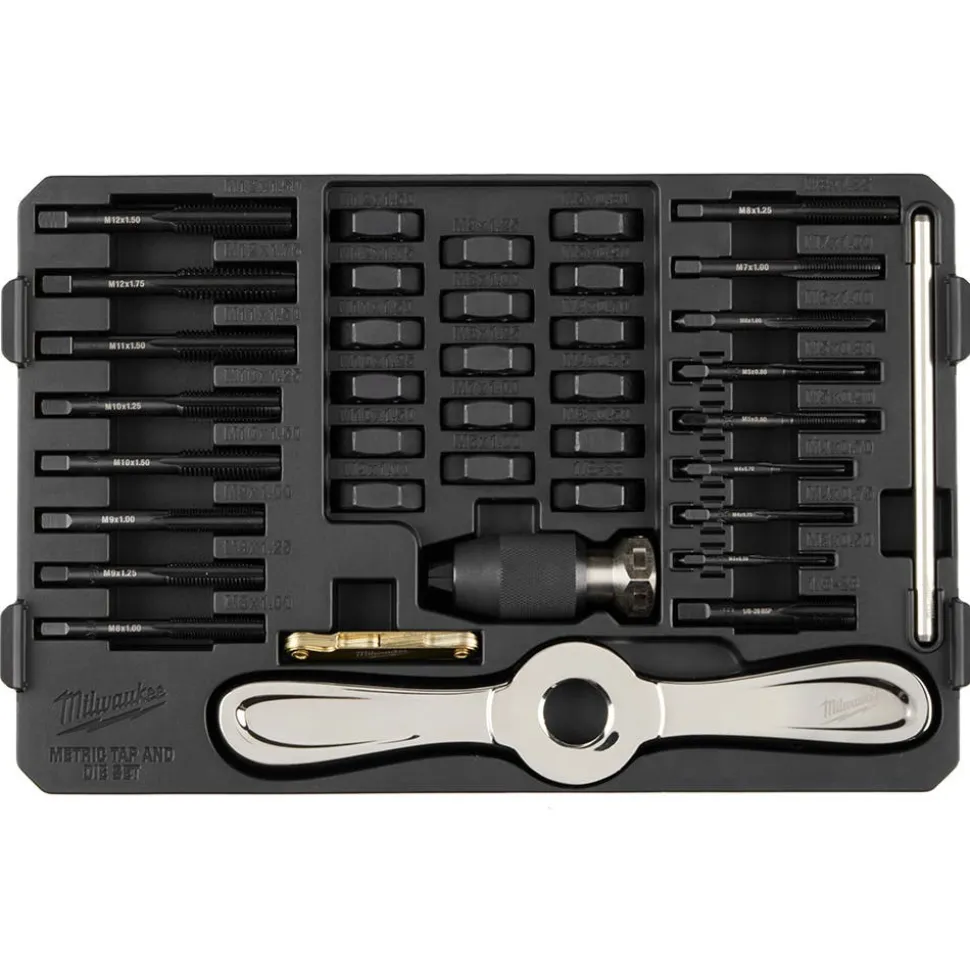 Milwaukee 38 Piece Metric Tap & Die PACKOUT Set w/ Hex-LOK 2-in-1 Handle 49-22-5603
