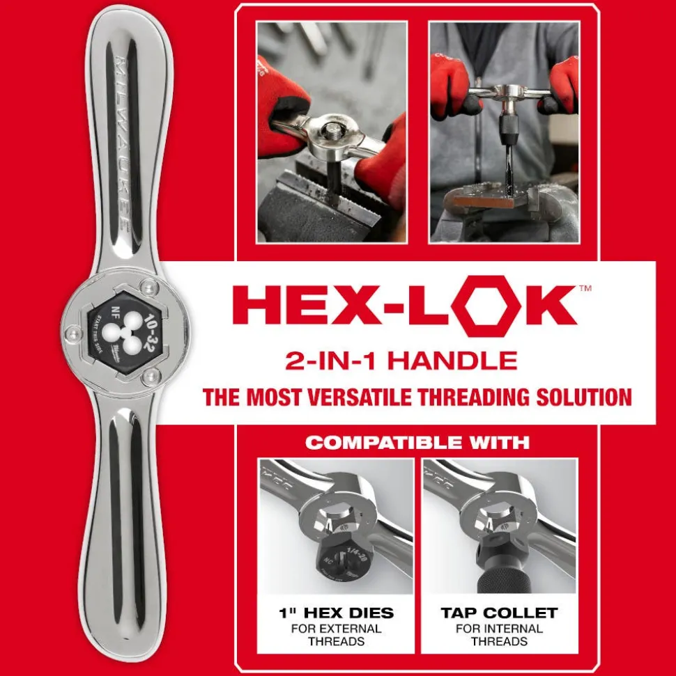 Milwaukee 38 Piece Metric Tap & Die PACKOUT Set w/ Hex-LOK 2-in-1 Handle 49-22-5603