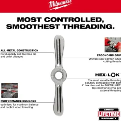 Milwaukee 38 Piece Metric Tap & Die PACKOUT Set w/ Hex-LOK 2-in-1 Handle 49-22-5603
