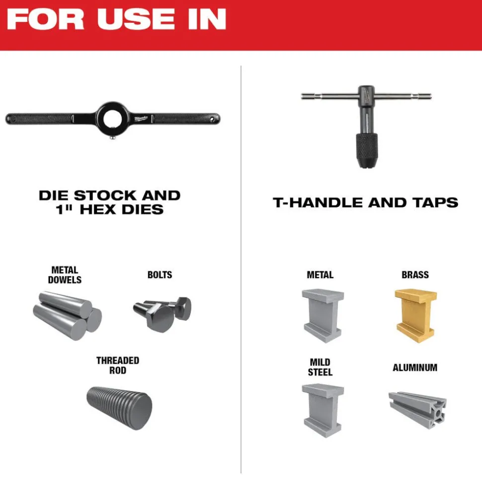 Milwaukee 17 Piece Metric Tap and Die Set 49-22-5601