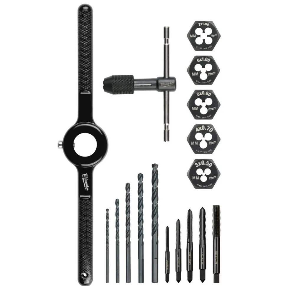 Milwaukee 17 Piece Metric Tap and Die Set 49-22-5601