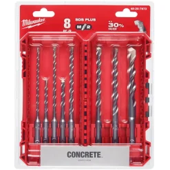 Milwaukee 8 Piece SDS PLUS M/2 2-Cutter Drill Bit Kit for PACKOUT 48-20-7673