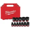 Milwaukee 12 Piece Shockwave Impact Duty 1/2" Drive SAE Standard 6 Point Socket Set 49-66-7010