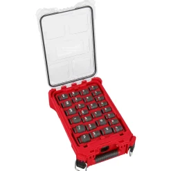 Milwaukee 27 Piece SHOCKWAVE Impact Duty 1/2" Drive Metric & SAE PACKOUT Standard Socket Set 49-66-6804