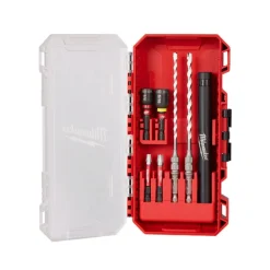 Milwaukee 7 Piece SHOCKWAVE Impact Duty Carbide Multi-Material Drill Bit Concrete Screw Install Kit 48-20-8877