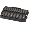 Milwaukee 19 Piece SHOCKWAVE Impact Duty 3/8" Drive Metric PACKOUT Deep Socket Tray Set 49-66-6816
