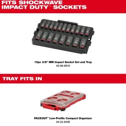 Milwaukee 19 Piece SHOCKWAVE Impact Duty 3/8