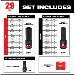 Milwaukee 29 Piece SHOCKWAVE Impact Duty 1/2