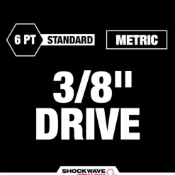 Milwaukee 6 Piece SHOCKWAVE Impact Duty 3/8