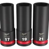Milwaukee 3 Piece Shockwave Impact Duty 1/2" Drive Metric Deep 6 Point Socket Set 49-66-7025
