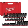 Milwaukee 43 Piece Shockwave Impact Duty 3/8" Drive SAE & Metric 6 Point Socket Set 49-66-7009