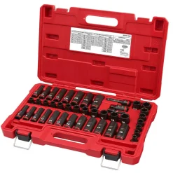 Milwaukee 43 Piece Shockwave Impact Duty 3/8" Drive SAE & Metric 6 Point Socket Set 49-66-7009