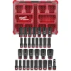 Milwaukee 31 Piece SHOCKWAVE Impact Duty 1/2" Drive Metric & SAE PACKOUT Deep Socket Set 49-66-6806