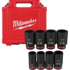 Milwaukee 8 Piece Shockwave Impact Duty 3/4" Drive SAE Deep 6 Point Socket Set 49-66-7018