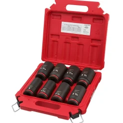 Milwaukee 8 Piece Shockwave Impact Duty 3/4" Drive SAE Deep 6 Point Socket Set 49-66-7018