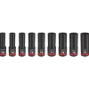 Milwaukee 9 Piece SHOCKWAVE Impact Duty 1/2" Drive Metric Deep 6 Point Socket Set 49-66-7032