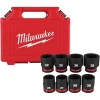 Milwaukee 8 Piece Shockwave Impact Duty 3/4" Drive Metric Standard 6 Point Socket Set 49-66-7019