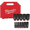 Milwaukee 12 Piece Shockwave Impact Duty 3/8" Drive SAE Deep 6 Point Socket Set 49-66-7006
