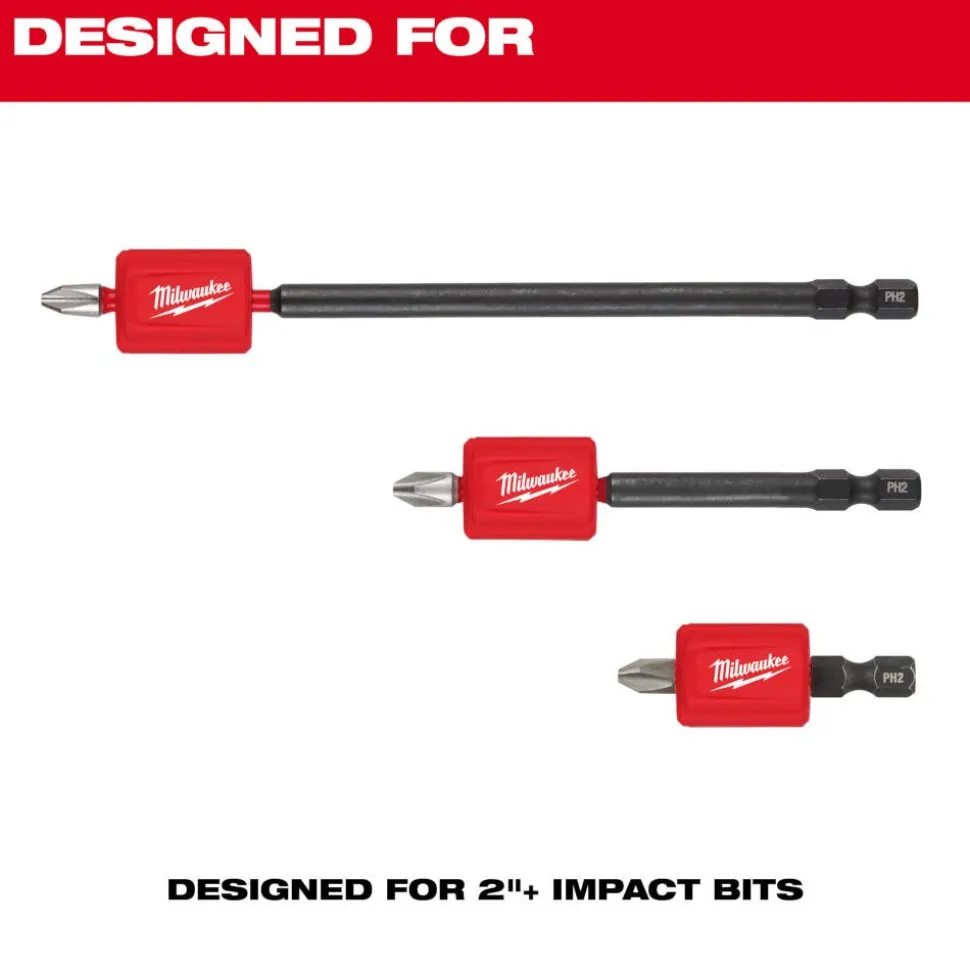 Milwaukee 3 Piece SHOCKWAVE Impact Duty Magnetic Attachment and PH2 Bit Set - 48-32-4550