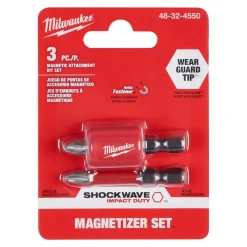 Milwaukee 3 Piece SHOCKWAVE Impact Duty Magnetic Attachment and PH2 Bit Set - 48-32-4550