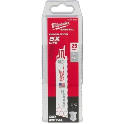 Milwaukee 6" Sawzall Blades 10 TPI Torch (25 Pack) 48-00-8712