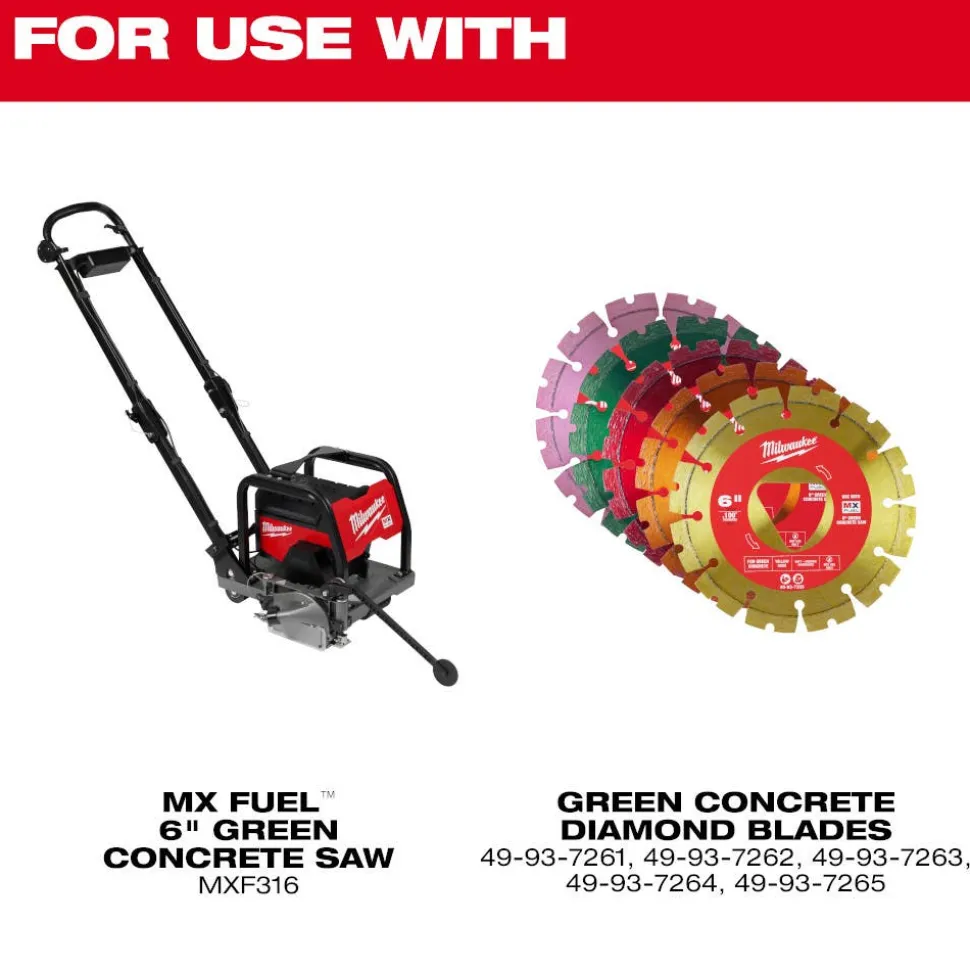 Milwaukee 6" Skid Plate For Green Concrete Saws 49-93-7260