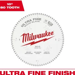 Milwaukee 10" 80T Circular Saw Ultra Fine Wood Blade 48-40-1032