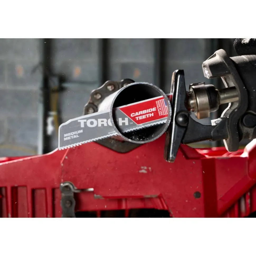 Milwaukee 6" 10TPI TORCH w/ Carbide Teeth Medium Metal Reciprocating Saw Blade - 3 pc 48-00-5351