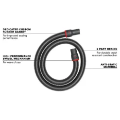 Milwaukee 2-1/2" X 9' Flexible Hose 49-90-2006