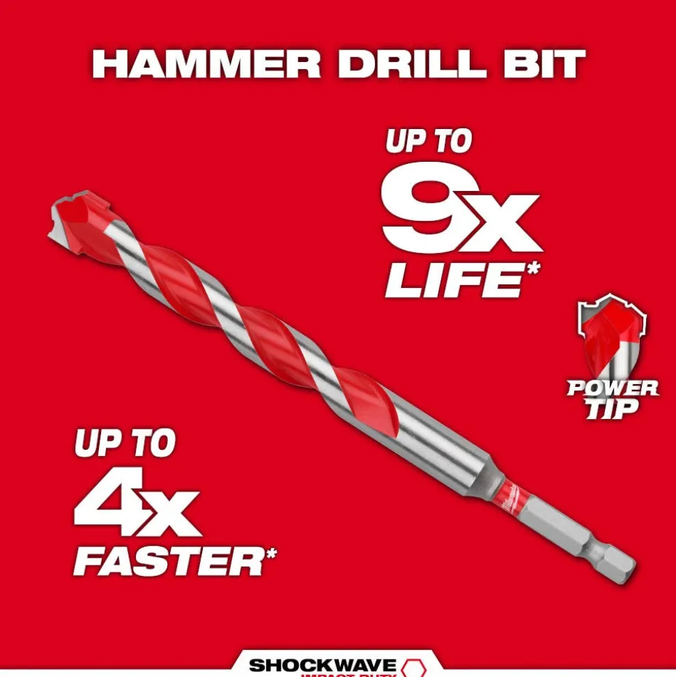Milwaukee 3/4" x 4" x 6" Carbide Hammer Drill Bit with POWER TIP 48-20-9045