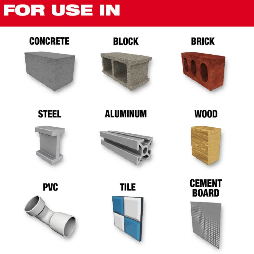 Milwaukee 1/4" x 16" x 18" SHOCKWAVE Impact Duty Carbide Bellhanger Multi-Material Bit 48-20-8860