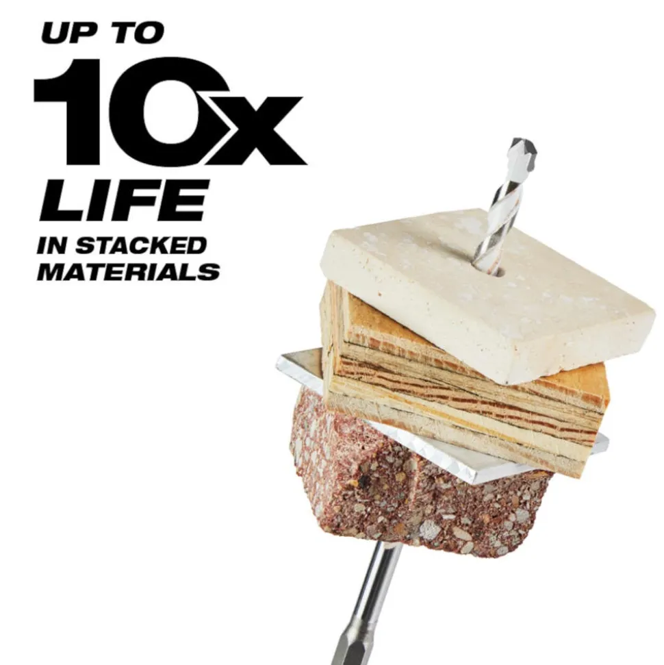 Milwaukee 1/4" x 16" x 18" SHOCKWAVE Impact Duty Carbide Bellhanger Multi-Material Bit 48-20-8860