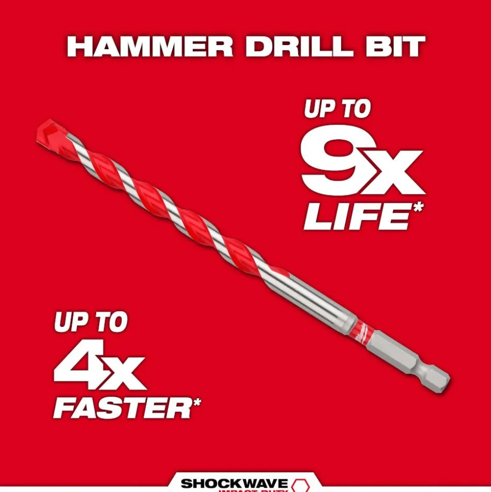 Milwaukee 5/32" x 4" x 6" SHOCKWAVE Impact Duty Carbide Hammer Drill Bit 48-20-9001