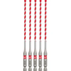 Milwaukee 5/32" x 4" x 6" SHOCKWAVE Impact Duty Carbide Hammer Drill Bits - Bulk 5 PK 48-20-9155