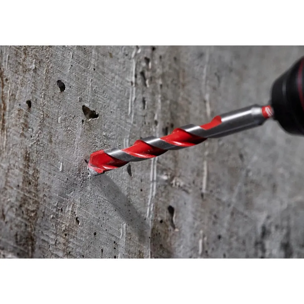 Milwaukee 7/16" x 4" x 6" SHOCKWAVE Impact Duty Carbide Hammer Drill Bit with POWER TIP 48-20-9025