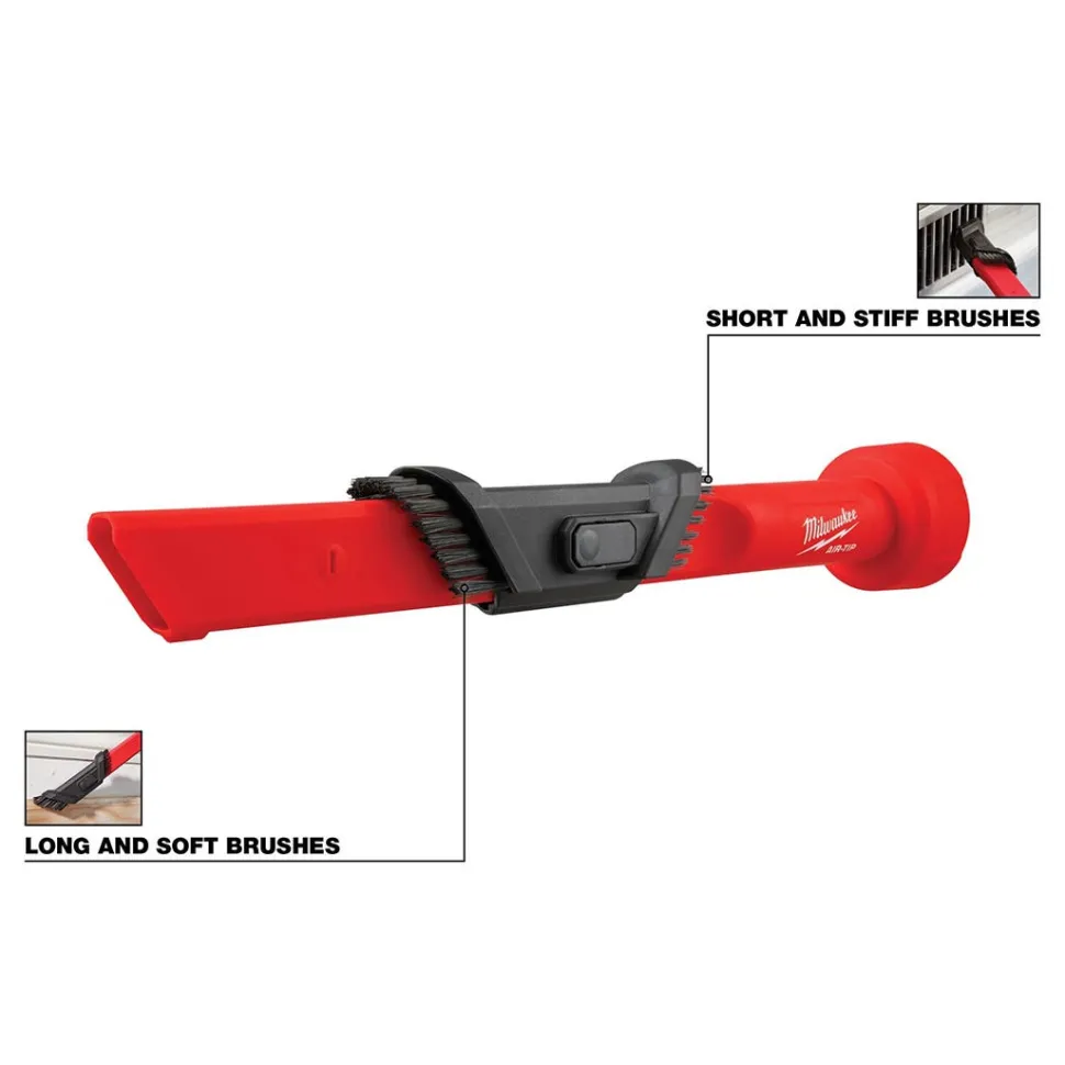 Milwaukee AIR-TIP 3-in-1 Crevice and Brush Tool Vacuum Attachment 49-90-2023