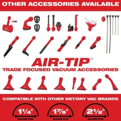 Milwaukee AIR-TIP 3-in-1 Crevice and Brush Tool Vacuum Attachment 49-90-2023