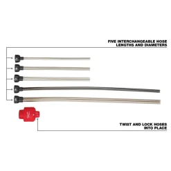 Milwaukee AIR-TIP Long Reach Flexible Micro Hose Vacuum Set 49-90-2037