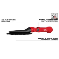 Milwaukee AIR-TIP Low-Profile Pivoting Brush Tool Vacuum Attachment 49-90-2027