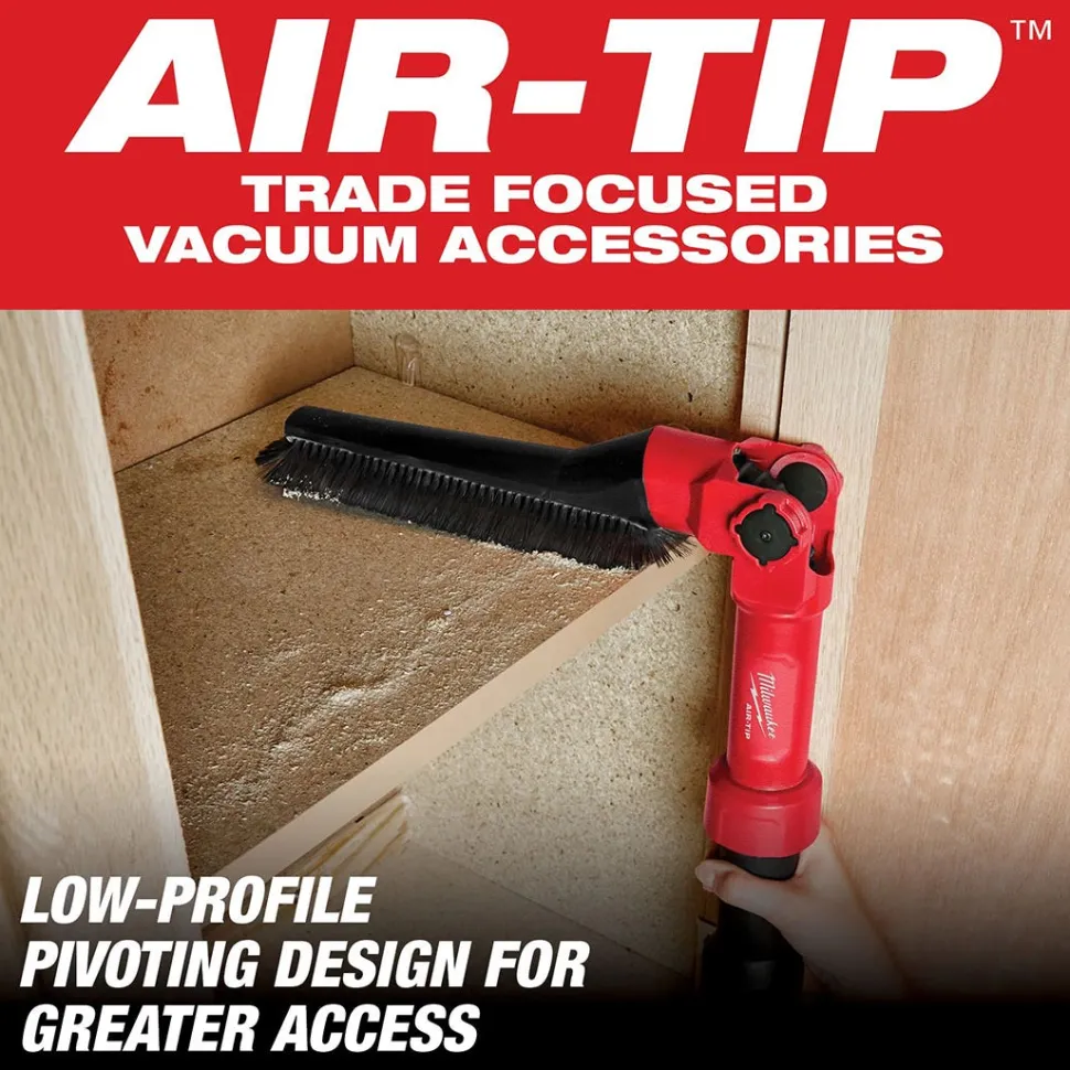 Milwaukee AIR-TIP Low-Profile Pivoting Brush Tool Vacuum Attachment 49-90-2027
