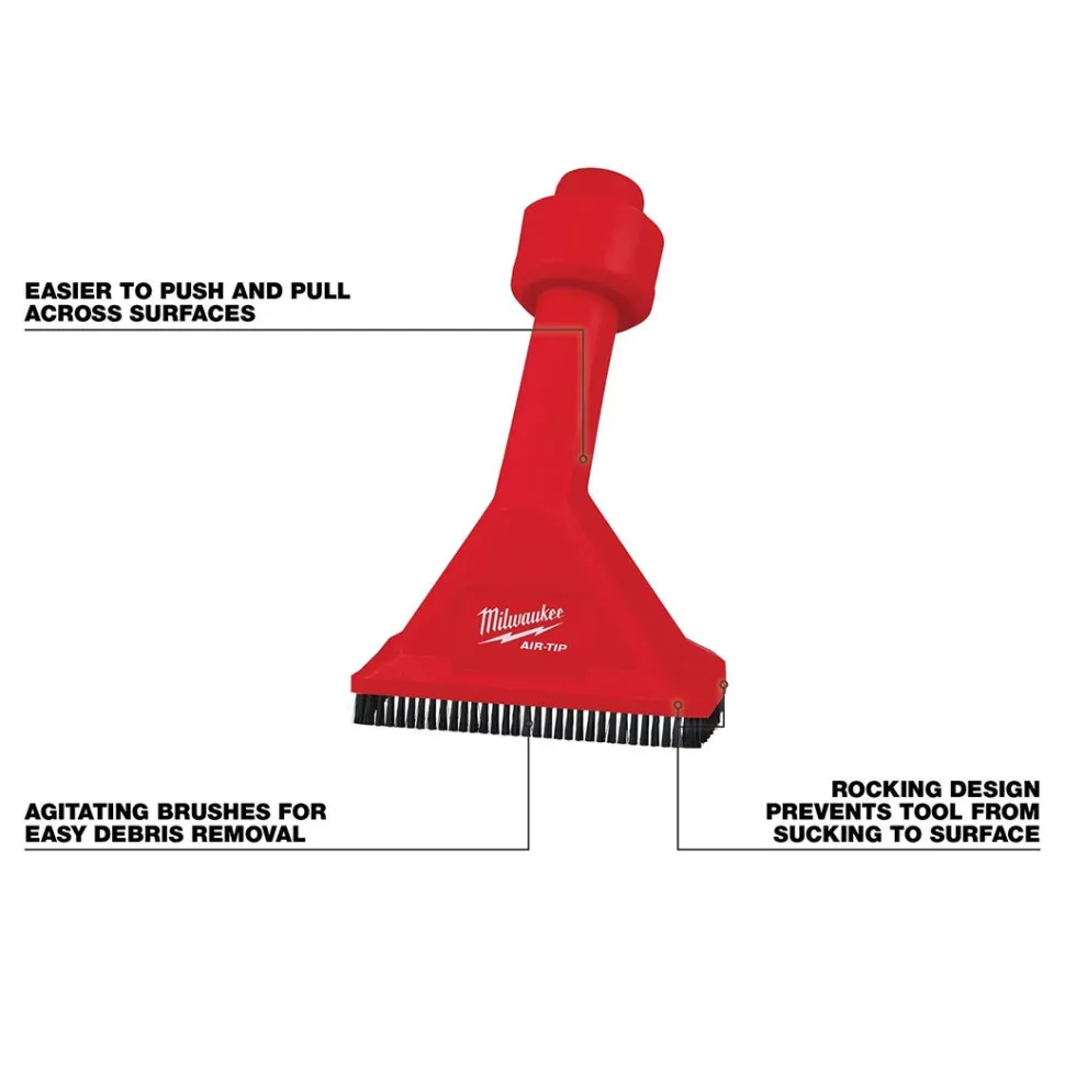 Milwaukee AIR-TIP Rocking Utility Nozzle Vacuum Attachment w/ Brushes 49-90-2038