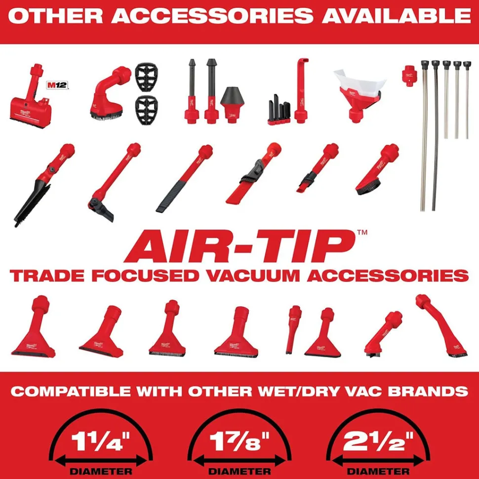 Milwaukee AIR-TIP Rocking Utility Nozzle Vacuum Attachment w/ Brushes 49-90-2038