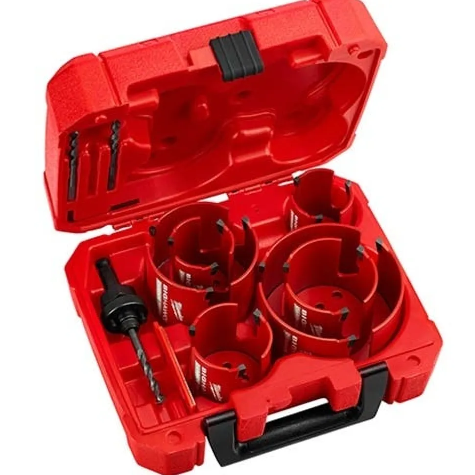 Milwaukee Big Hawg Carbide Teeth 10 Piece Hole Saw Kit 49-56-9290