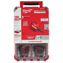 Milwaukee BIG HAWG 9-Piece Carbide Hole Saw Set PACKOUT Kit 49-56-9295