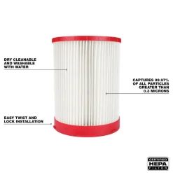 Milwaukee Large Wet/Dry Vacuum HEPA Filter 49-90-1977