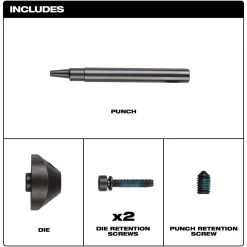 Milwaukee M12 FUEL 16 Ga Nibbler Punch & Die Set 48-44-0272