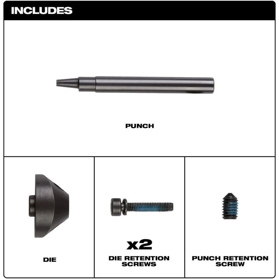 Milwaukee M12 FUEL 16 Ga Nibbler Punch & Die Set 48-44-0272