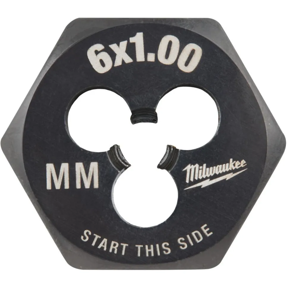 Milwaukee M6-1.00 mm 1-Inch Hex Threading Die 49-57-5336