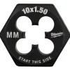 Milwaukee M10-1.50 mm 1-Inch Hex Threading Die 49-57-5352